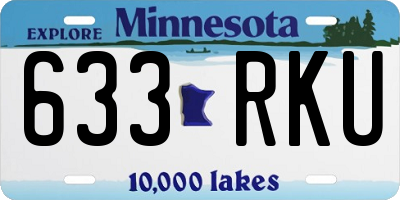 MN license plate 633RKU