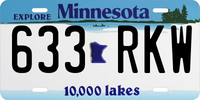MN license plate 633RKW