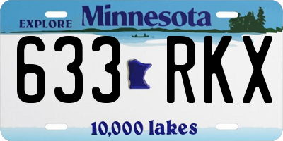 MN license plate 633RKX