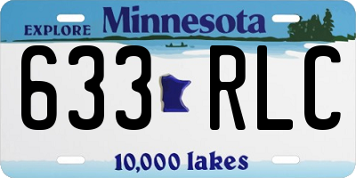 MN license plate 633RLC
