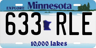 MN license plate 633RLE