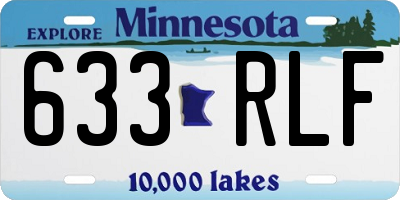 MN license plate 633RLF