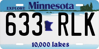 MN license plate 633RLK