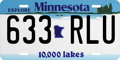 MN license plate 633RLU