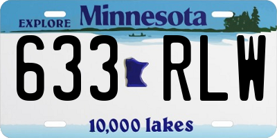 MN license plate 633RLW