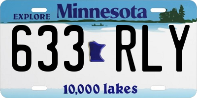 MN license plate 633RLY