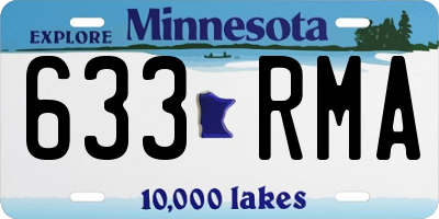 MN license plate 633RMA