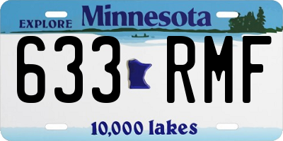 MN license plate 633RMF