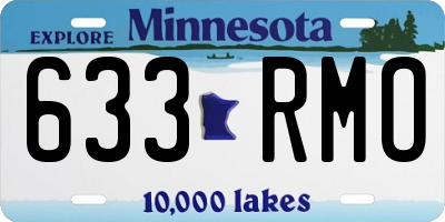 MN license plate 633RMO