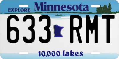 MN license plate 633RMT