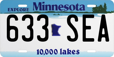 MN license plate 633SEA