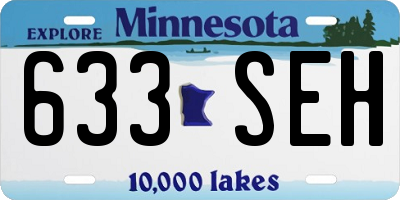 MN license plate 633SEH