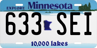 MN license plate 633SEI