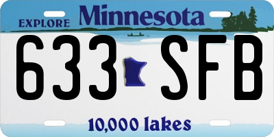 MN license plate 633SFB