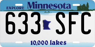 MN license plate 633SFC