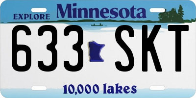 MN license plate 633SKT