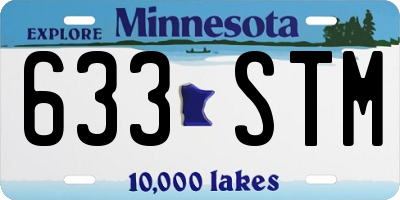 MN license plate 633STM