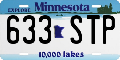 MN license plate 633STP