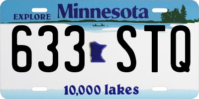 MN license plate 633STQ