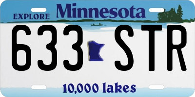 MN license plate 633STR