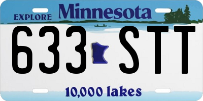 MN license plate 633STT
