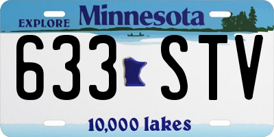 MN license plate 633STV