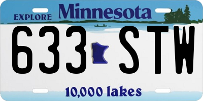 MN license plate 633STW