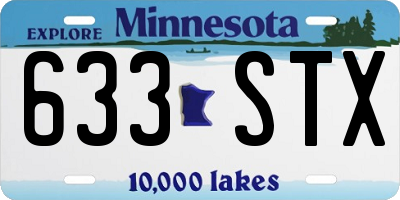 MN license plate 633STX