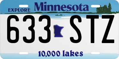 MN license plate 633STZ