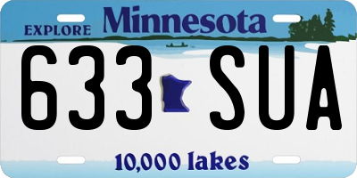 MN license plate 633SUA