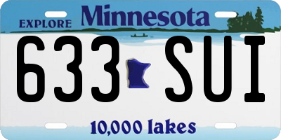 MN license plate 633SUI