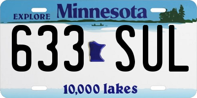 MN license plate 633SUL