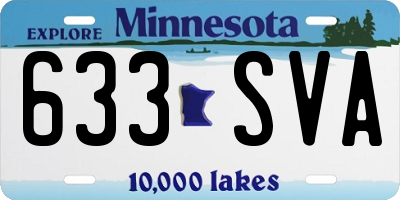 MN license plate 633SVA