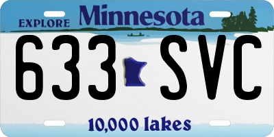 MN license plate 633SVC