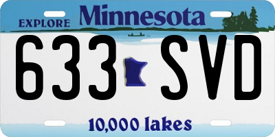 MN license plate 633SVD