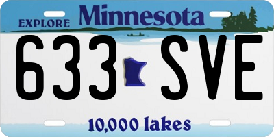 MN license plate 633SVE