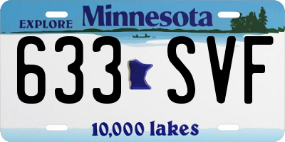MN license plate 633SVF