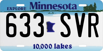 MN license plate 633SVR