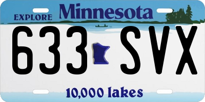 MN license plate 633SVX
