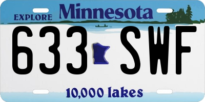 MN license plate 633SWF