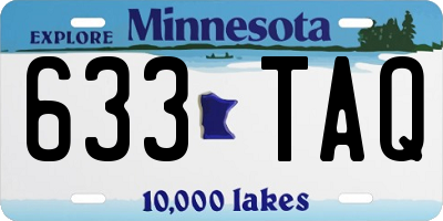 MN license plate 633TAQ