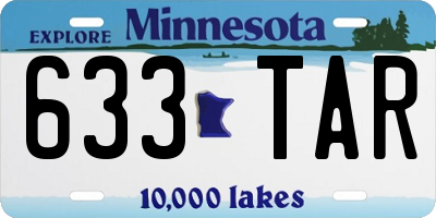 MN license plate 633TAR