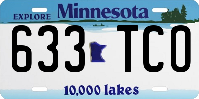 MN license plate 633TCO