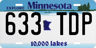 MN license plate 633TDP