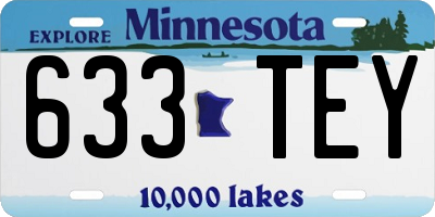 MN license plate 633TEY