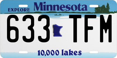 MN license plate 633TFM
