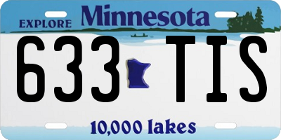 MN license plate 633TIS