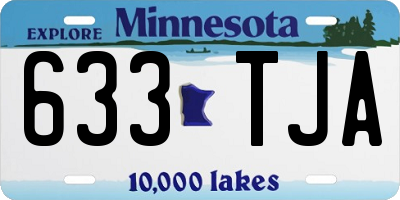 MN license plate 633TJA