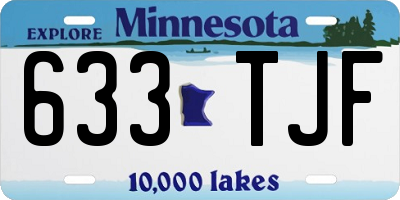 MN license plate 633TJF