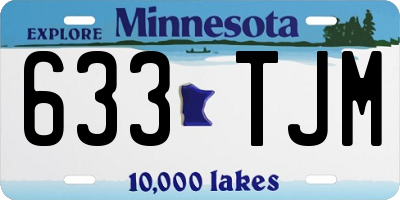 MN license plate 633TJM